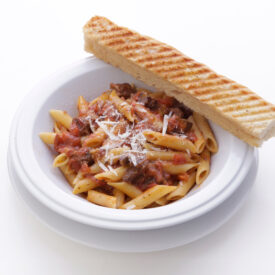 BRAISED BEEF OSSOBUCO.<br>PENNE ALL’ AMADO.