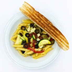SUMMER VEGETABLES.ANCHOVY.<br>PENNE ALL’ORTOLANA.